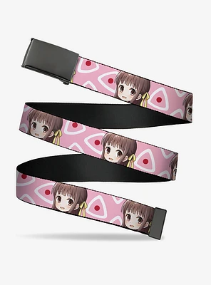 Fruits Basket Chibi Tohru Honda & Kimono Rice Ball Pink Flip Web Belt