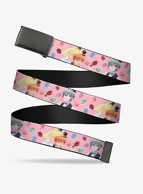 Fruits Basket Kyo & Yuki Easter Themed Pose Pink Flip Web Belt