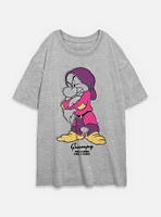 Disney Snow White and the Seven Dwarfs Grumpy Portrait Womens Oversized T-Shirt