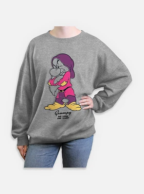 Disney Snow White and the Seven Dwarfs Grumpy Portrait Womens Oversized Sweatshirt