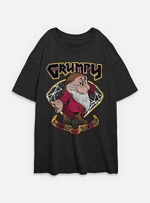 Disney Snow White and the Seven Dwarfs Grumpy Diamond Mine Tour Womens Oversized T-Shirt