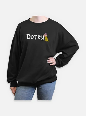 Disney Snow White and the Seven Dwarfs Dopey Character Womens Oversized Sweatshirt