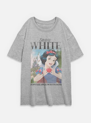 Disney Snow White and the Seven Dwarfs Don't Take Apples From Strangers Womens Oversized T-Shirt