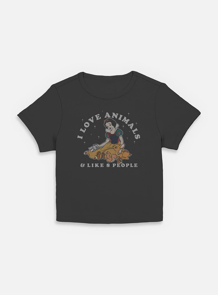 Disney Snow White and the Seven Dwarfs I Love Animals & Like 8 People Women Baby T-Shirt
