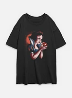 Disney Snow White and the Seven Dwarfs Holding Apple Portrait Womens Oversized T-Shirt
