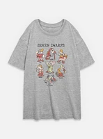 Disney Snow White and the Seven Dwarfs Illustration Womens Oversized T-Shirt