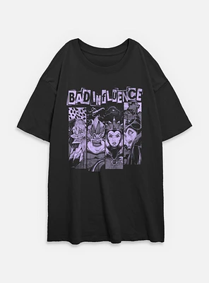 Disney Villains Bad Influence Womens Oversized T-Shirt