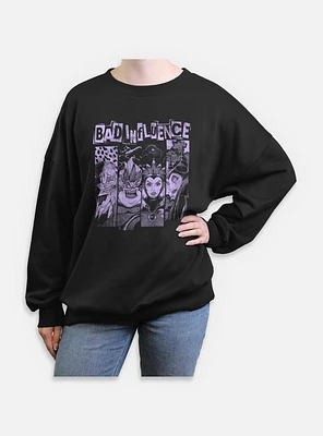Disney Villains Bad Influence Womens Oversized Sweatshirt