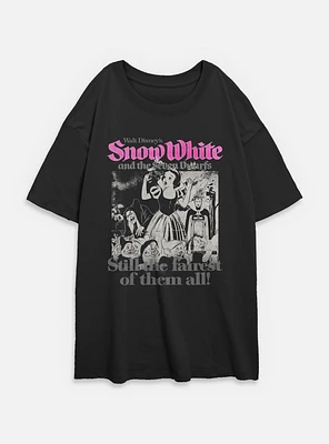 Disney Snow White and The Seven Dwarfs Still Fairest Retro Womens Oversized T-Shirt