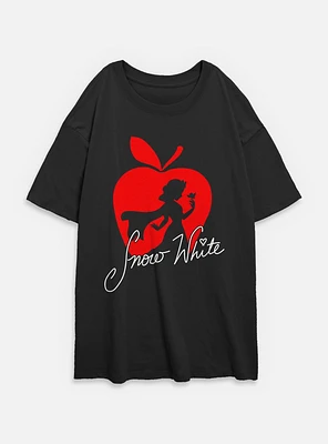 Disney Snow White and the Seven Dwarfs Apple Silhouette Womens Oversized T-Shirt