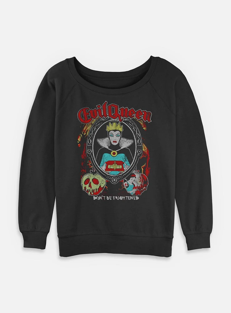 Disney Snow White and the Seven Dwarfs Evil Queen Don't Be Frightened Womens Slouchy Sweatshirt