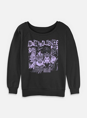 Disney Villains Bad Influence Womens Slouchy Sweatshirt