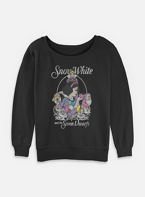 Disney Snow White and the Seven Dwarfs Retro Classic Womens Slouchy Sweatshirt