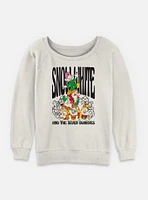 Disney Snow White and the Seven Dwarfs Floral Dwarf Time Womens Slouchy Sweatshirt