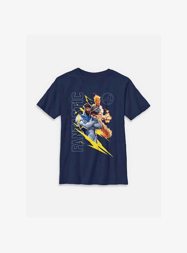 Marvel Rivals John Storm And Reed Youth T-Shirt