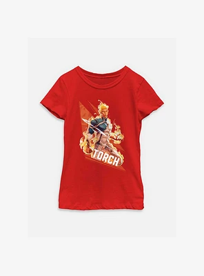 Marvel Rivals Human Torch Big Fire Youth Girls T-Shirt