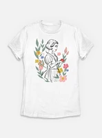 Disney Snow White Live Action Apple Sketch Womens T-Shirt