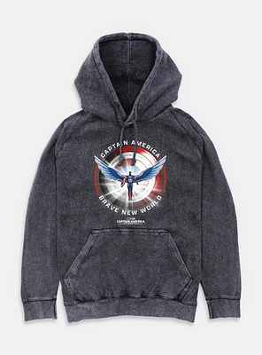 Captain America: Brave New World America Shield Mineral Wash Hoodie