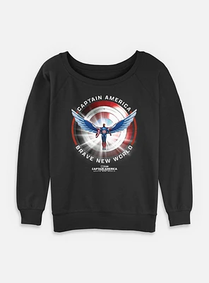 Captain America: Brave New World America Shield Womens Slouchy Sweatshirt