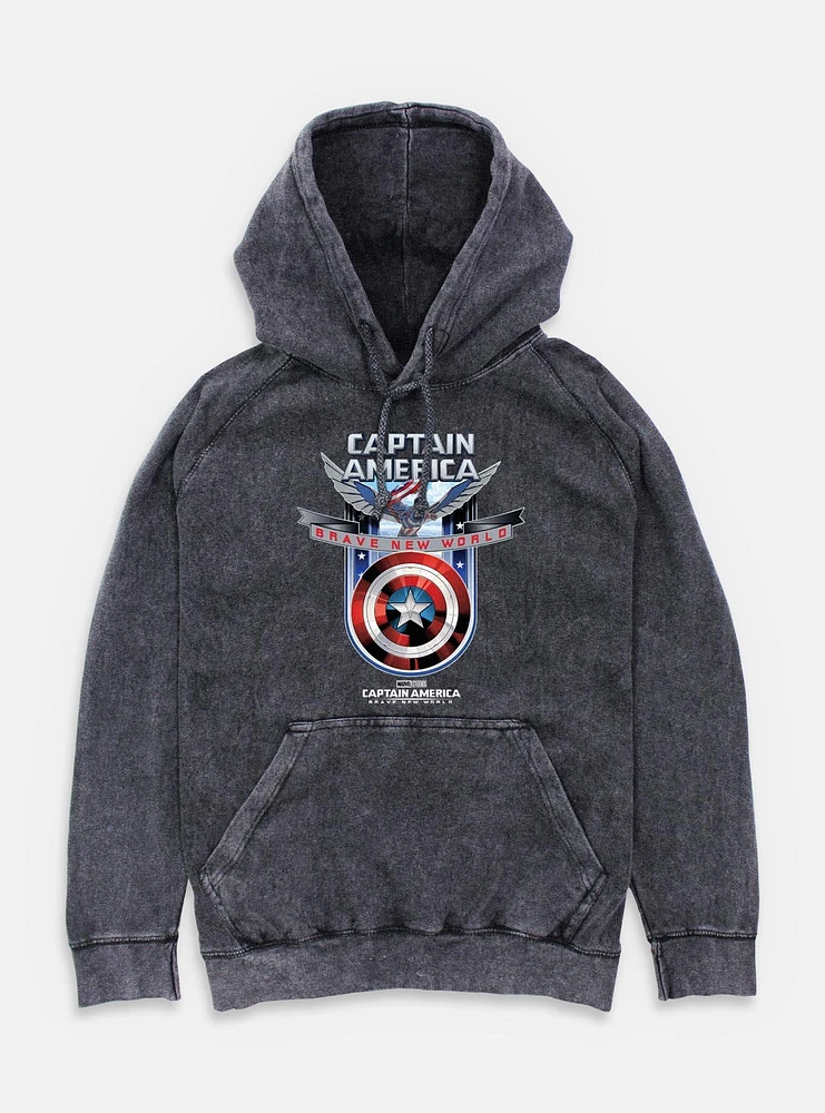 Captain America: Brave New World Shield Mineral Wash Hoodie