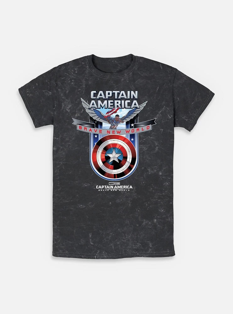 Captain America: Brave New World Shield Mineral Wash T-Shirt