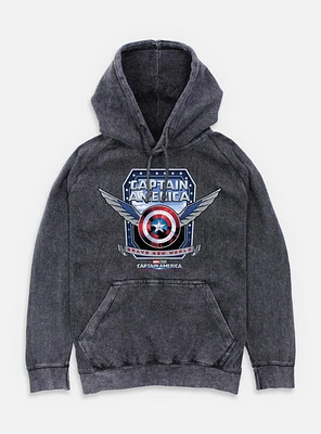 Captain America: Brave New World America Shield Wings Mineral Wash Hoodie