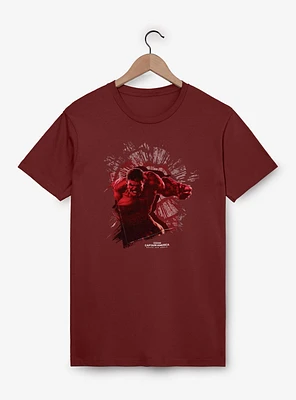 Captain America: Brave New World Red Hulk Punch Through Garment Dye T-Shirt