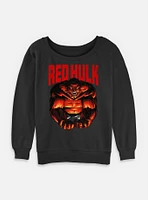 Marvel Red Hulk Womens Slouchy Sweatshirt