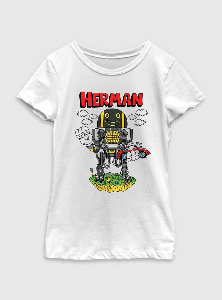The Electric State Herman Cartoon Style Youth Girls T-Shirt