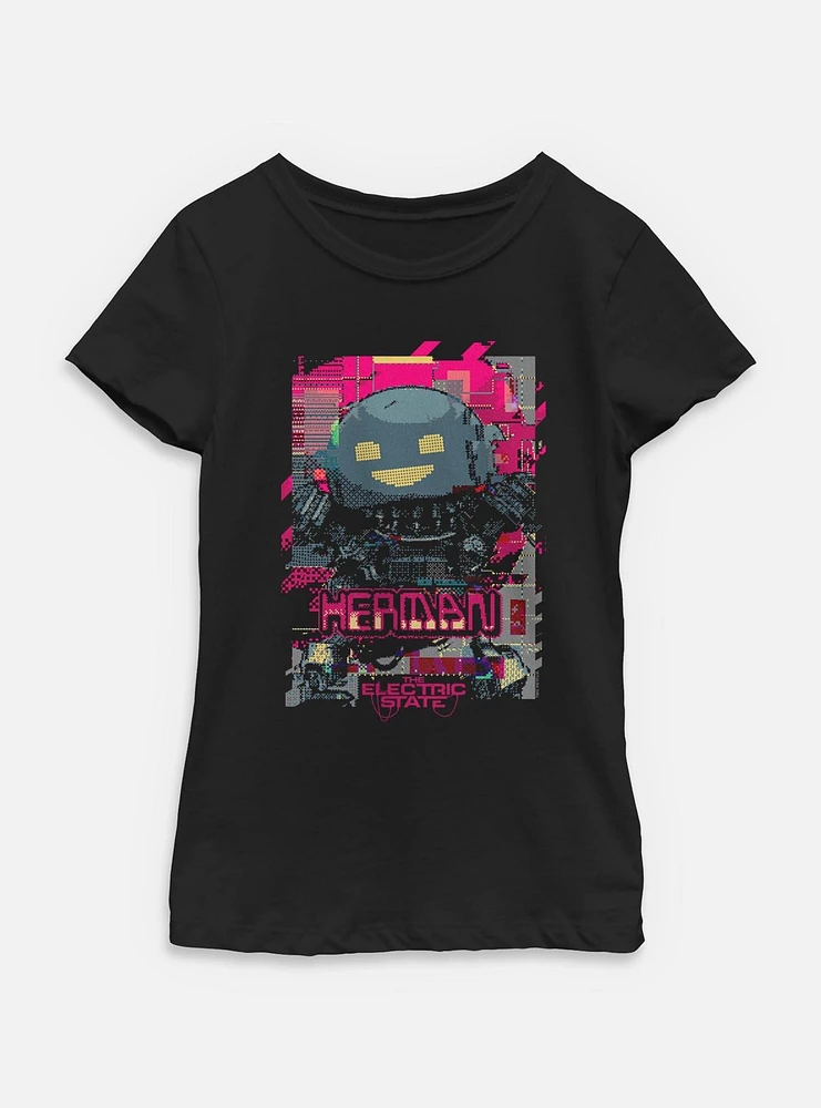 The Electric State Heman Glitch Poster Youth Girls T-Shirt