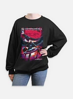 Captain America: Brave New World America And Falcon Comic Cover Womens Oversized Sweatshirt