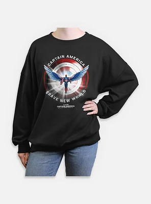Captain America: Brave New World America Shield Womens Oversized Sweatshirt