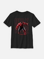 Captain America: Brave New World Red Hulk Text Stack Youth T-Shirt