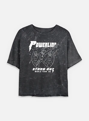 Disney Goofy World Tour Powerline Mineral Wash Womens Crop T-Shirt