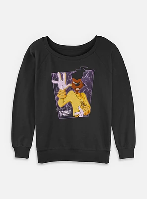 Disney Goofy Powerline Portrait Womens Slouchy Sweatshirt