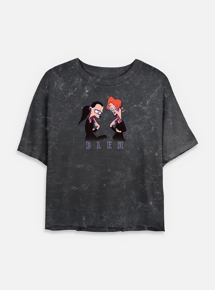 Disney Goofy Bleh Mineral Wash Womens Crop T-Shirt