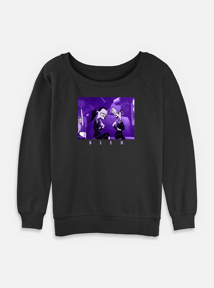Disney Goofy Bleh Tonal Womens Slouchy Sweatshirt