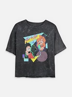 Disney Goofy Eye To 80s Mineral Wash Womens Crop T-Shirt