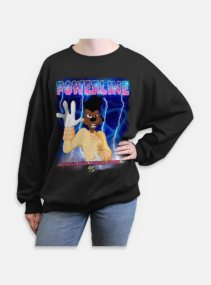 Disney Goofy Powerline Tour 96Womens Oversized Sweatshirt