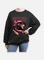 Marvel Wiccan Flames Womens Oversized Sweatshirt
