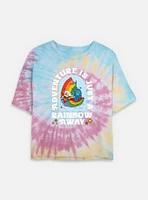 Rainbow Brite Away Tie Dye Crop Womens  T-Shirt