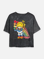 Rainbow Brite Hello Mineral Wash Womens Crop T-Shirt