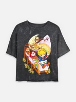 Rainbow Brite Coaster Mineral Wash Womens Crop T-Shirt
