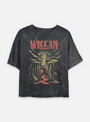 Marvel Wiccan Pentaganal Mineral Wash Womens Crop T-Shirt
