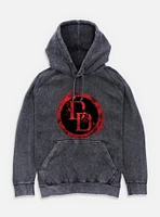 Marvel Daredevil DD Spatter Icon Mineral Wash Hoodie