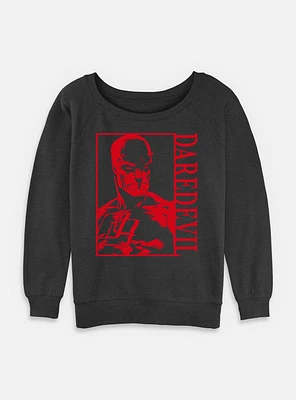 Marvel Daredevil Portrait Box Womens Slouchy Sweatshirt