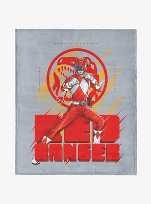Mighty Morphin Power Rangers Red Ranger 40x50" Silk Touch Throw Blanket
