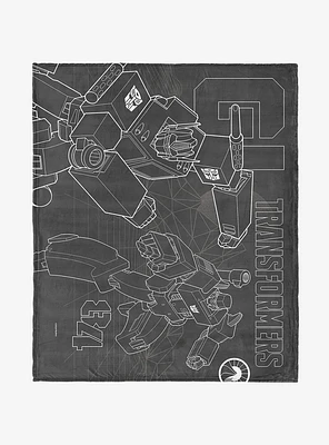 Transformers G1 Optimus Prime and Megatron 40x50" Silk Touch Throw Blanket