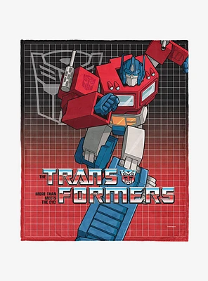Transformers G1 Grid Optimus Prime 40x50" Silk Touch Throw Blanket