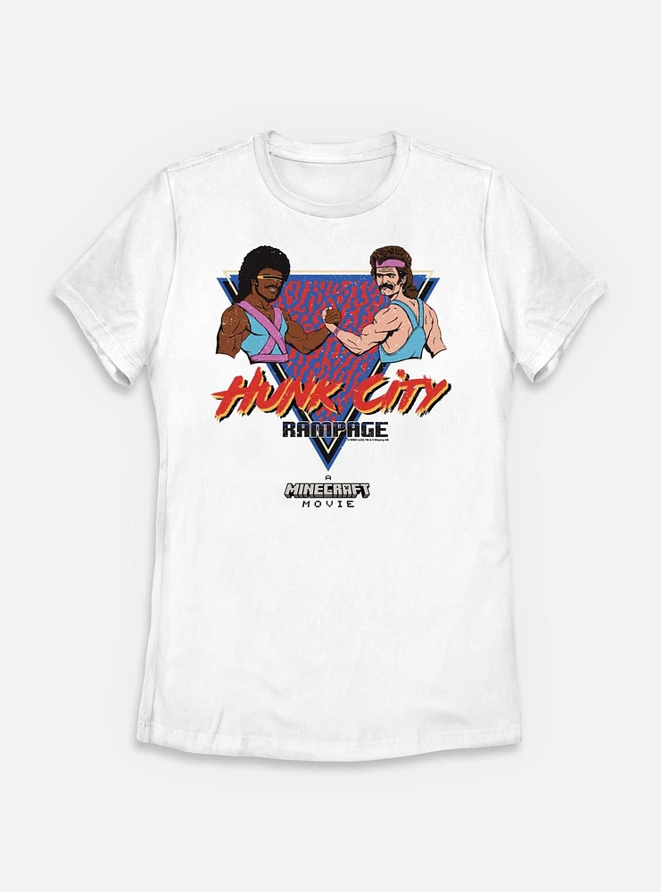 A Minecraft Movie Hunk City Rampage Womens T-Shirt